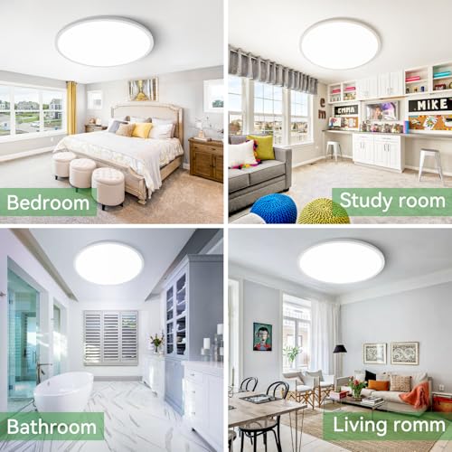 15.8INCH 4Pack Big Dimmable Flush Mount Ceiling Light Fixture White
