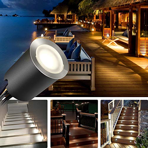 Recessed LED Deck Light Kits with Black Protecting Shell φ32mm (16 Count)