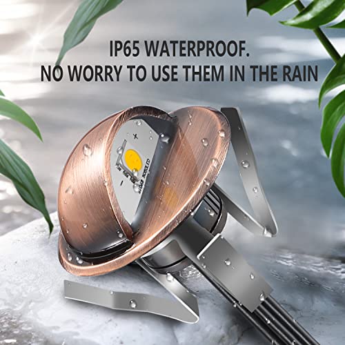 LED Stair Light Low Voltage Waterproof IP65 Outdoor F1.38 Wood Recessed LED Deck Lighting Yard Garden Patio Step Landscape Pathway Decor Lamp (30 Count)