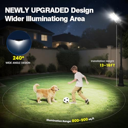 2 Pack Solar Street Lights Outdoor Waterproof