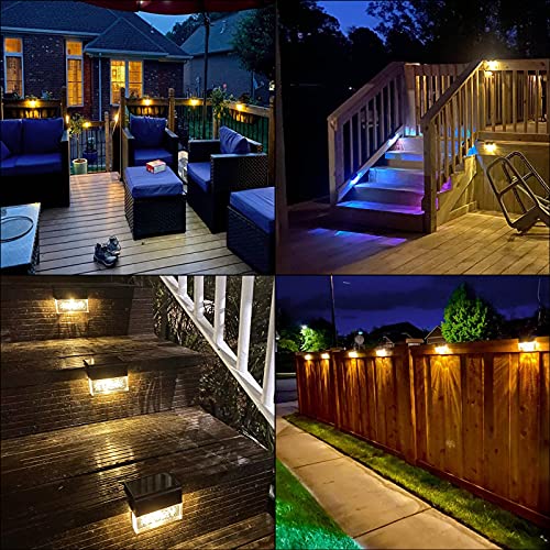Solar Deck Lights LED Waterproof Solar Step Lights Outdoor 6 Pack (6 Count)