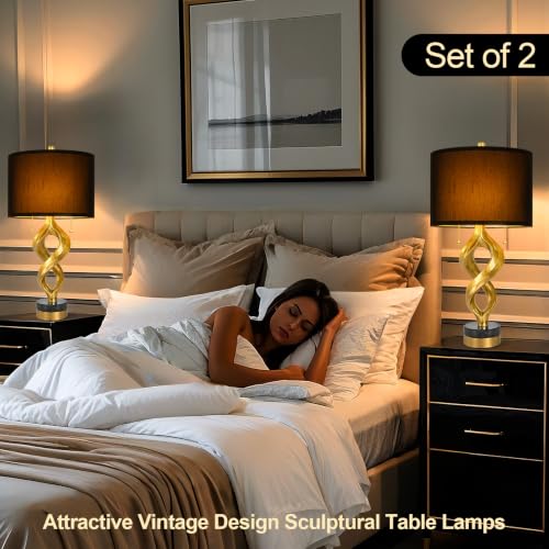 Scenkoy 26” Table Lamp Set of 2 for Bedroom Living Room (2 Count)