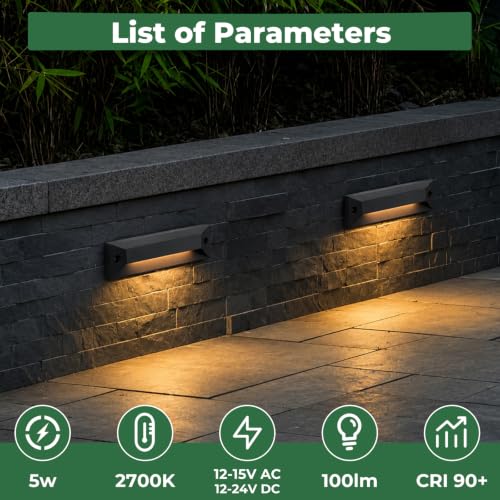 8 Inch Low Voltage LED Step Lights (8 Count)