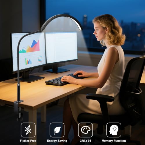 Professional Half Moon LED Desk Light for Nail Techs & Artists