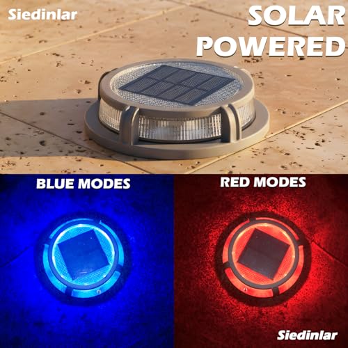 Solar Deck Lights Outdoor 2 Modes 16 LEDs