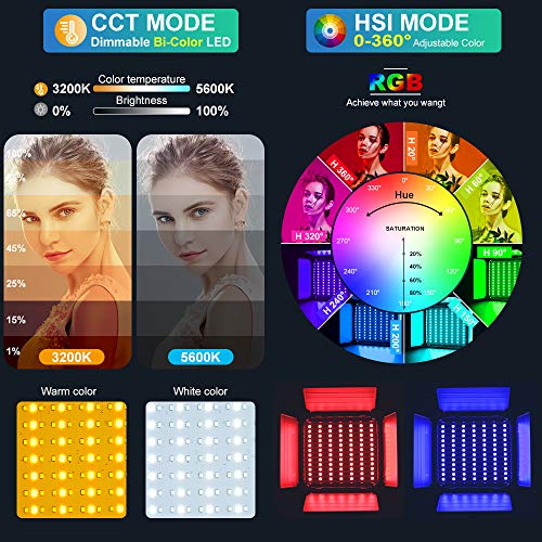 GVM RGB LED Panel Video Light (2 Count)