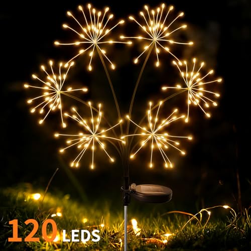 2 Pack Solar Garden Lights Outdoor Waterproof (2 Count)