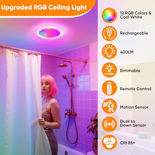 Rechargeable Motion Sensor Ceiling Light (2 Count)