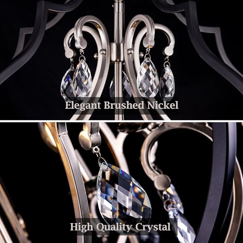 Black Crystal Chandeliers for Dining Room