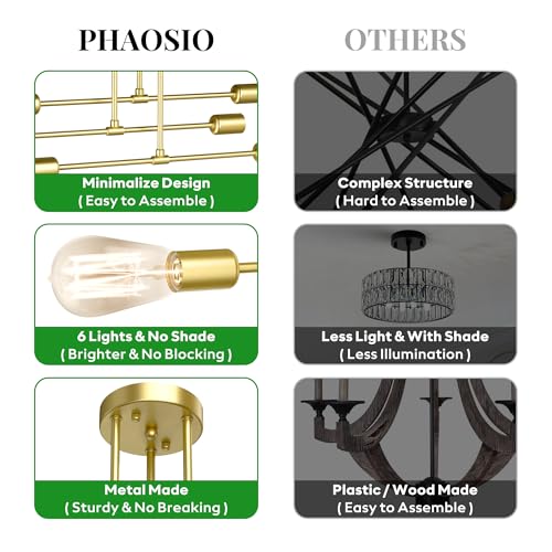 Modern Sputnik Chandelier Ceiling Light Fixtures