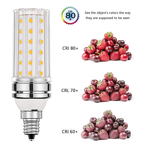 E12 LED Bulb 12W White 6000K LED Bulbs (4 Count)