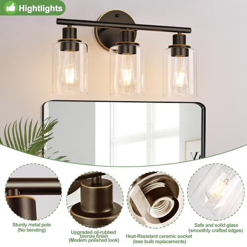 3 Light Bathroom Light Fixtures