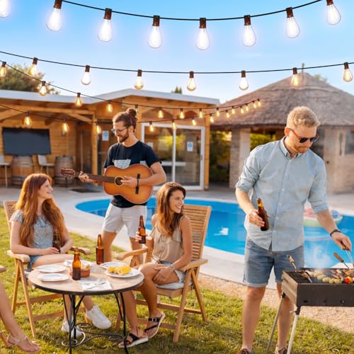 200FT Outdoor String Lights with Remote & Dimmable