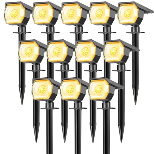 12 Pack Solar Spot Lights Outdoor Waterproof (12 Count)