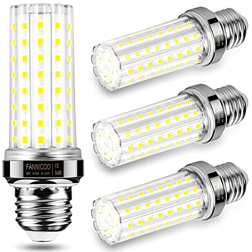 LED Corn Light Bulb 150W Equivalent 2500 Lumen 6500K Cool Daylight White 20W E26 (4 Count)