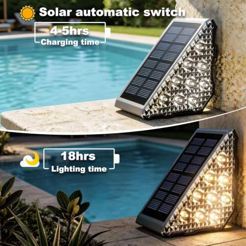 Solar Stair Lights 8 Pack (8 Count)
