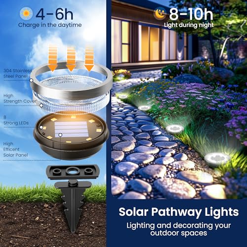 16 Pack Solar Ground Lights Outdoor (16 Count)