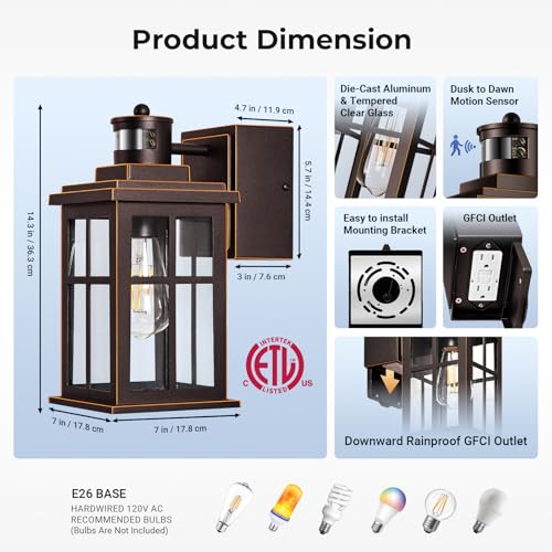 Porch Light with GFCI Outlet