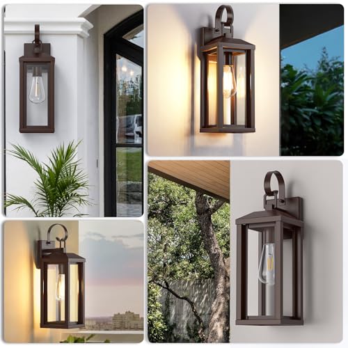 17" Brown Large Exterior Lighting Fixtures 2Pack (2 Count)
