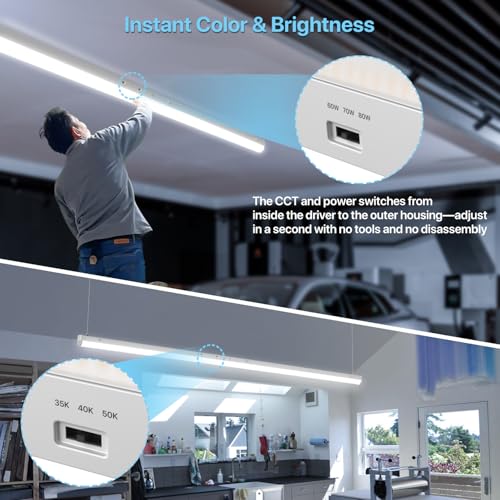 8FT LED Linear Strip Light Fixture (4 Count)