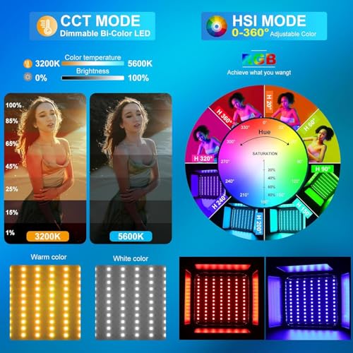 GVM RGB LED Video Lighting Kit (3 Count)