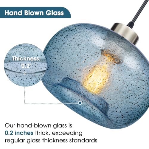 Modern Hand Blown Pendant Lights Kitchen Island (2 Count)