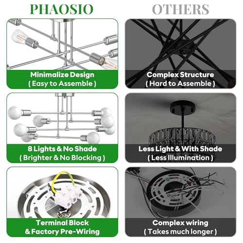 Modern Sputnik Chandelier Ceiling Light Fixtures