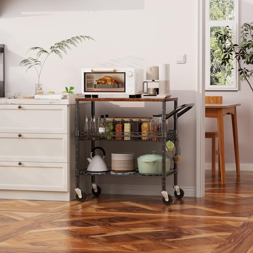 3 Tier Rolling Carts with Wheels