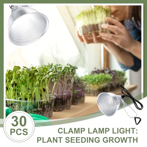 30 Pack 5.5 Inch Clamp Lamp Light with Aluminum Reflector (30 Count)