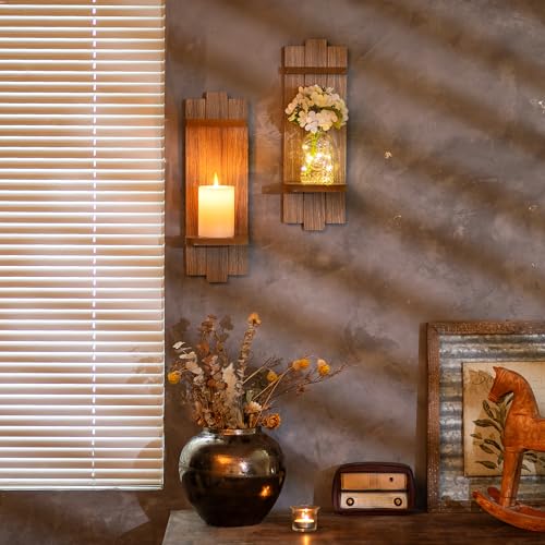 Wall Candle Holder Decor Set of 2 for Fireplace (2 Count)