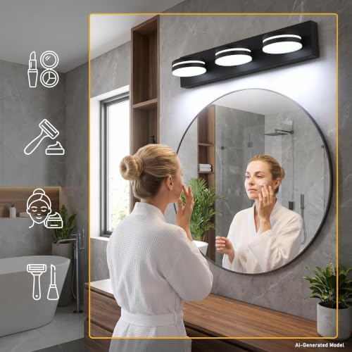 3 Light Bathroom Vanity Light Over Mirror (3 Count)