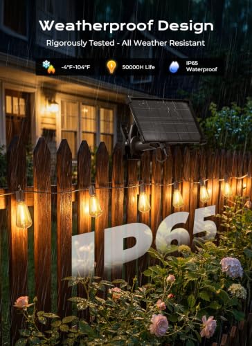 202FT Solar String Lights Outdoor Waterproof (202 Foot)
