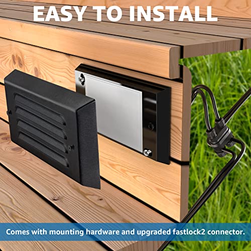 6" Low Voltage Step Lights Outdoor 5W 3000K Black Aluminum 12 (12 Count)