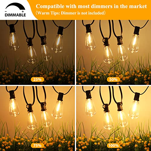 150FT Outdoor String Lights 77 Bulbs