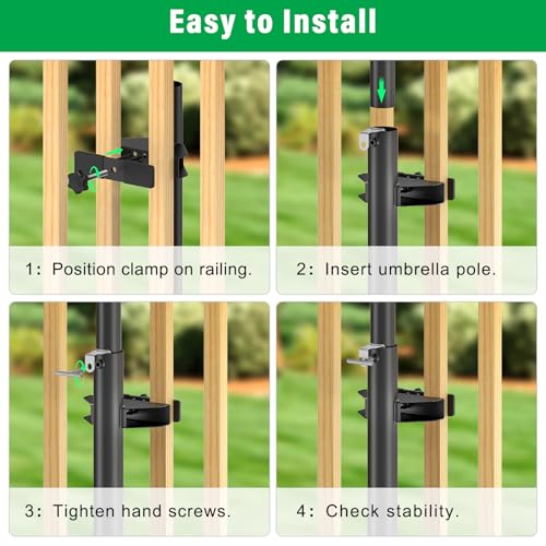 Deck Railing Umbrella Holder for 1