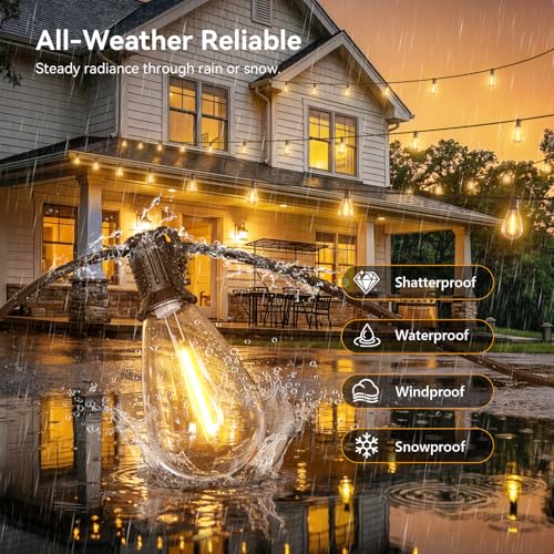 200FT Outdoor String Lights with Remote