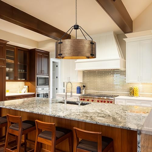 Farmhouse Drum Chandelier