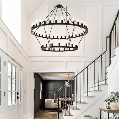 60" Wagon Wheel Chandelier 2