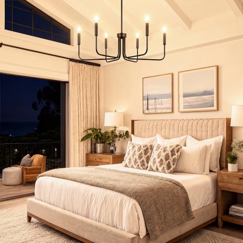 6 Light Black Chandelier