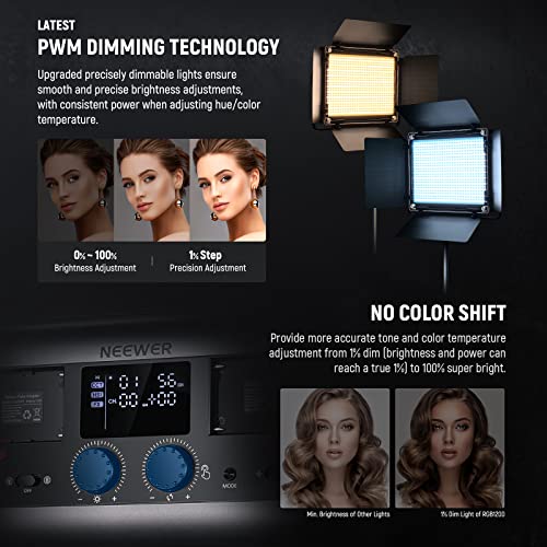 2 Pack RGB1200 LED Video Light with APP (2 Count)