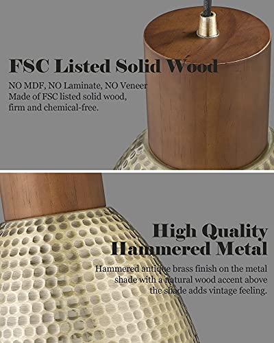 Hammered Pendant Lights for Kitchen Island (3 Count)