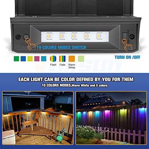 Solar Deck Lights Outdoor 4 Pack (4 Count)