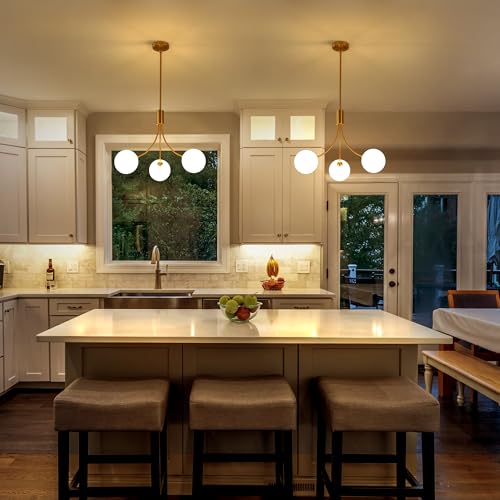 3 Light Gold Sputnik Chandeliers for Dining Room Light Fixture
