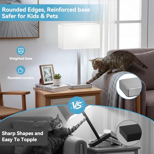 Touch Lamps for Bedroom Set of 2 (2 Count)