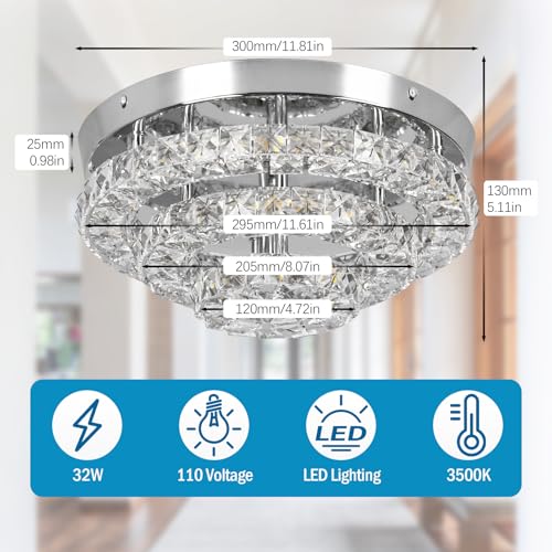 11.8" Crystal Ceiling Light