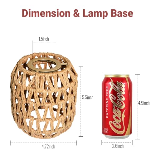 3 Pack Rattan Lamp Shades (3 Count)