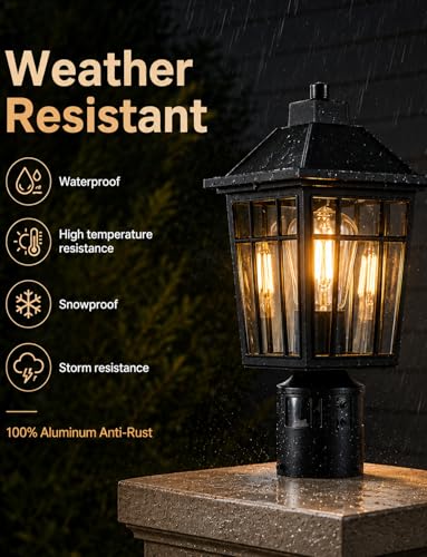 360°Motion Sensor Outdoor Post Light (2 Count)