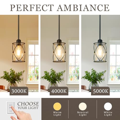 Glass Pendant Lights Kitchen Island 3 Pack (3 Count)