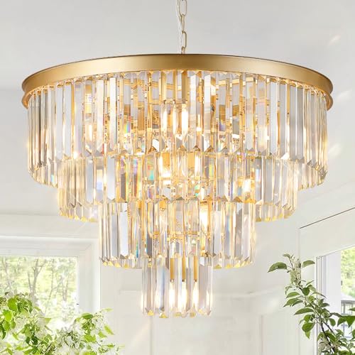 24" Modern Crystal Chandelier