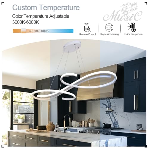 Modern Chandeliers for Dining Room 59.05" Large Led Chandelier Contemporary Linear Chandelier Ceiling Hanging Pendant Lighting for Kitchen Island Lighting
